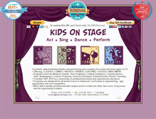 Tablet Screenshot of kidsonstage.com